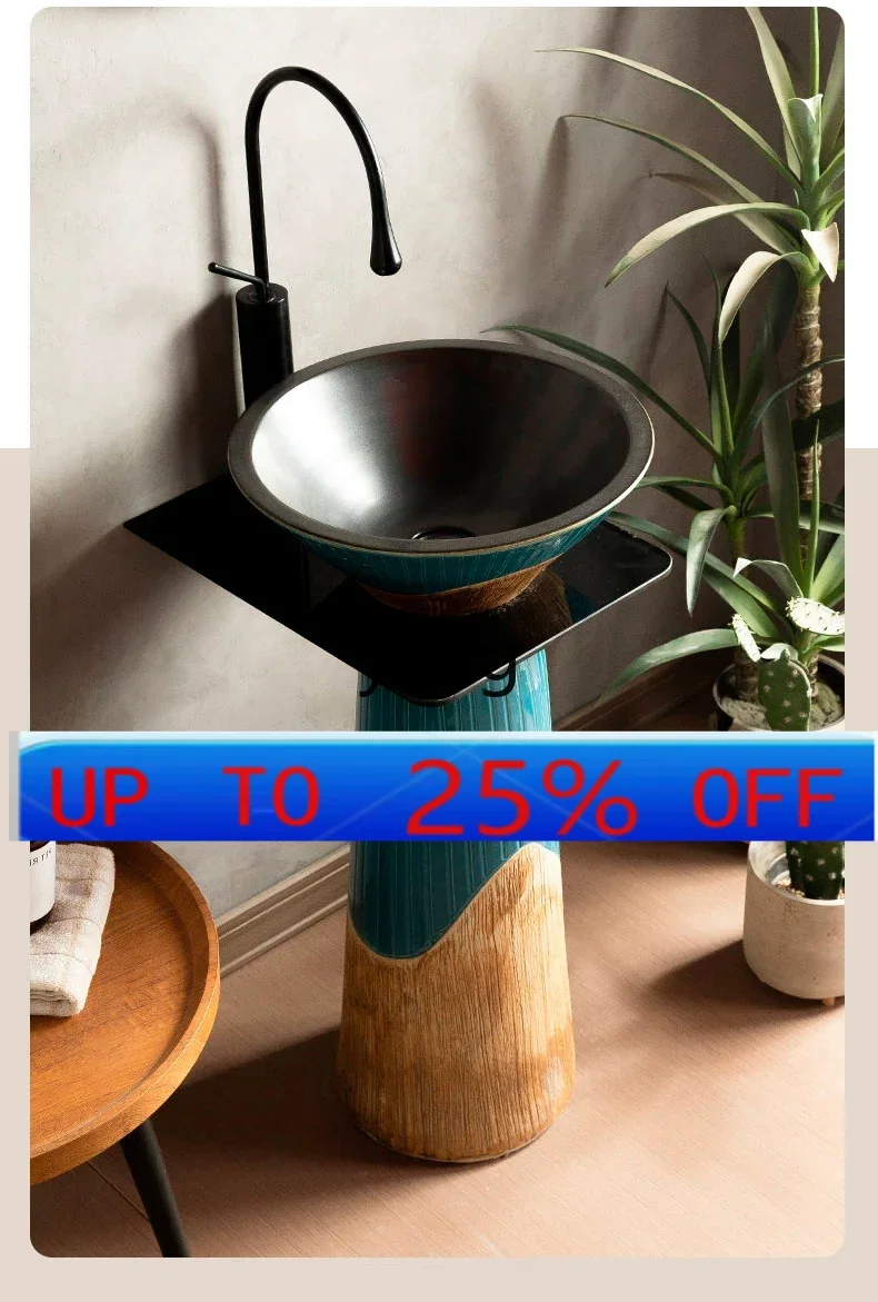 

lmm villa balcony wash basin pillar basin vertical wash basin integrated floor outdoor courtyard