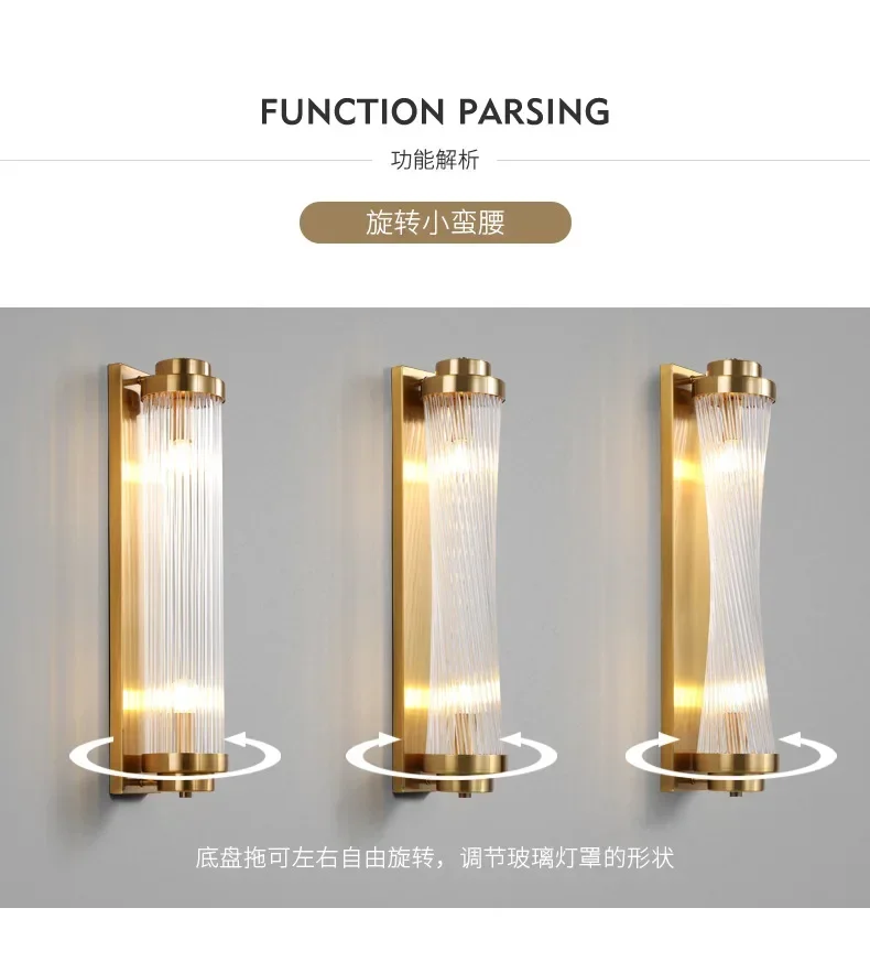 Lamps European Entry Lux Wall Lamp Post-Modern Minimalist Creative Personal Household Living Room Background Wall BedroomBedside