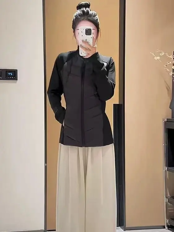 

Женская хлопковая куртка в корейском стиле с эффектом похудения, больших размеров, однотонная, многослойная, утепленная, зимняя верхняя одежда