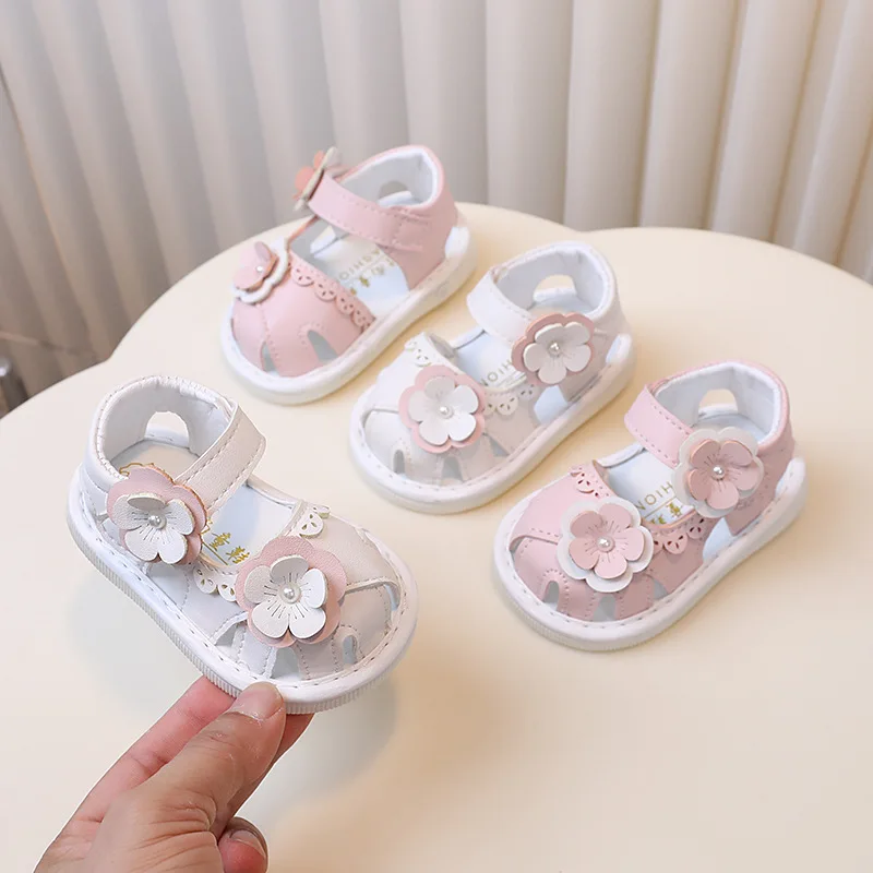 

Walkers New Summer Fashion Versatile Baby Girl Shoe Soft Soles Comfort Sweet Sandals Princess Exquisite Baby Shoes Call Shoes