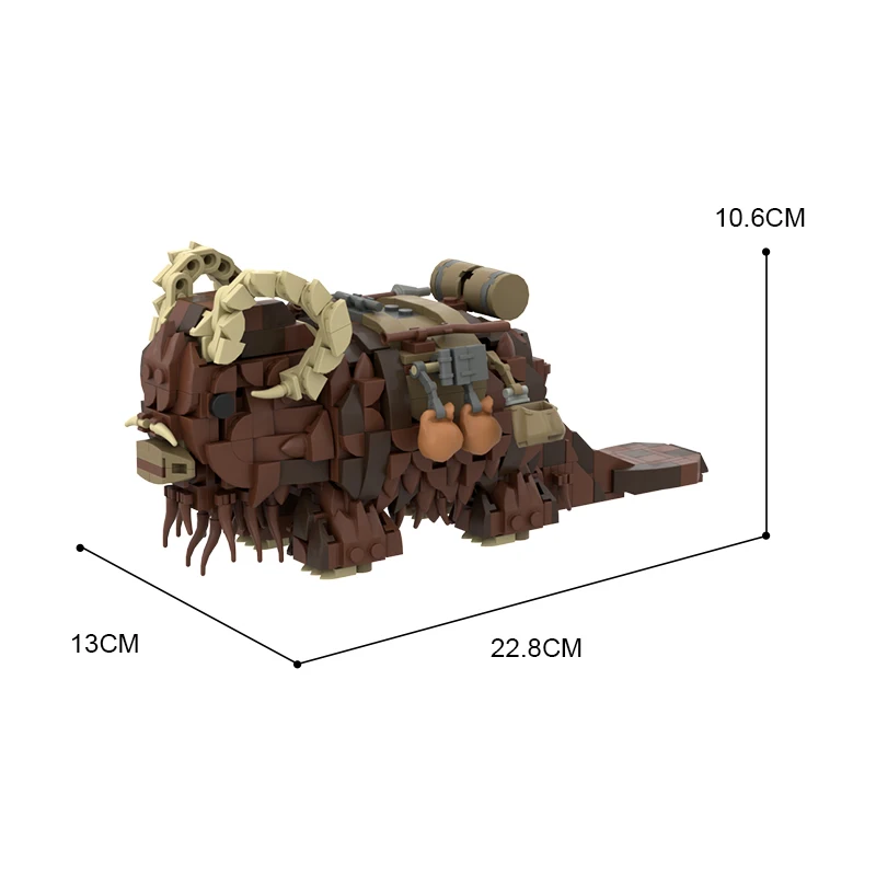 MOC Animal Beast 97302 wild ox Wars Medium Size Building Blocks Tusken Raider Transport Bricks Model DIY Toys For Birthday Gifts