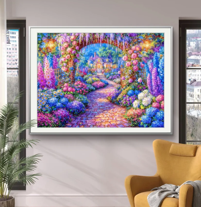 

9ct 110x85 см цветы Manor вышивка DIY наборы с принтом вышивка крестиком набор для рукоделия домашний декор ремесла