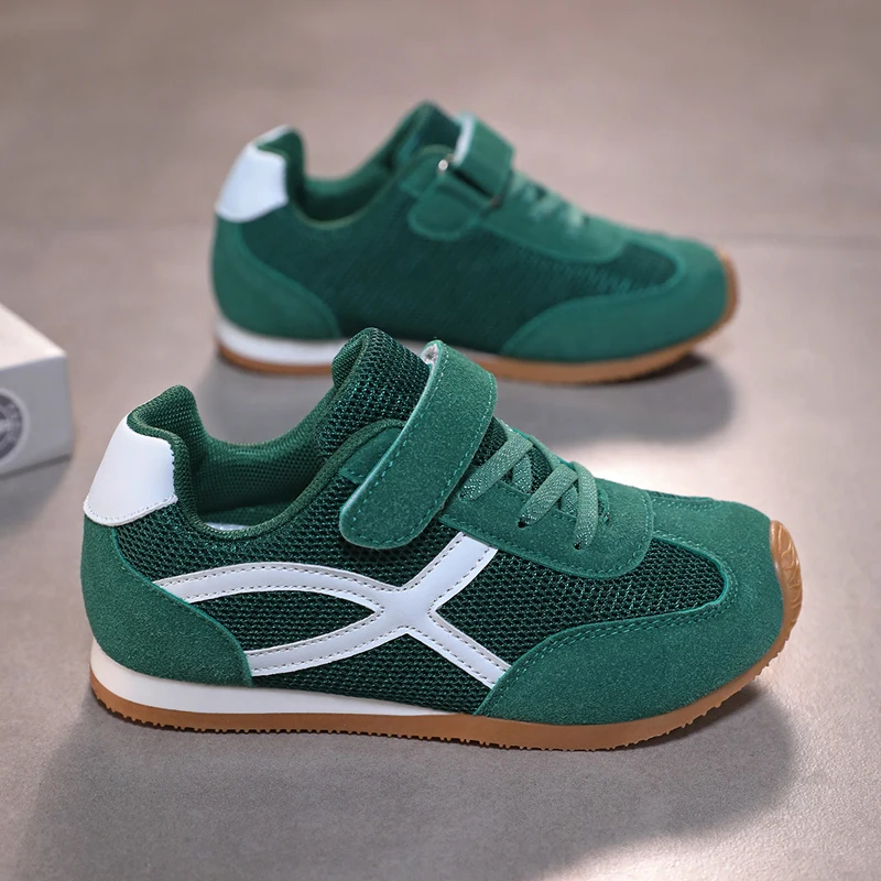Kinder-Sneaker im Retro-Stil, atmungsaktive Mesh-Sportschuhe für den Frühling, rutschfeste, weiche Sohle, leichte Freizeitschuhe für Jungen und Mädchen – Detail 3