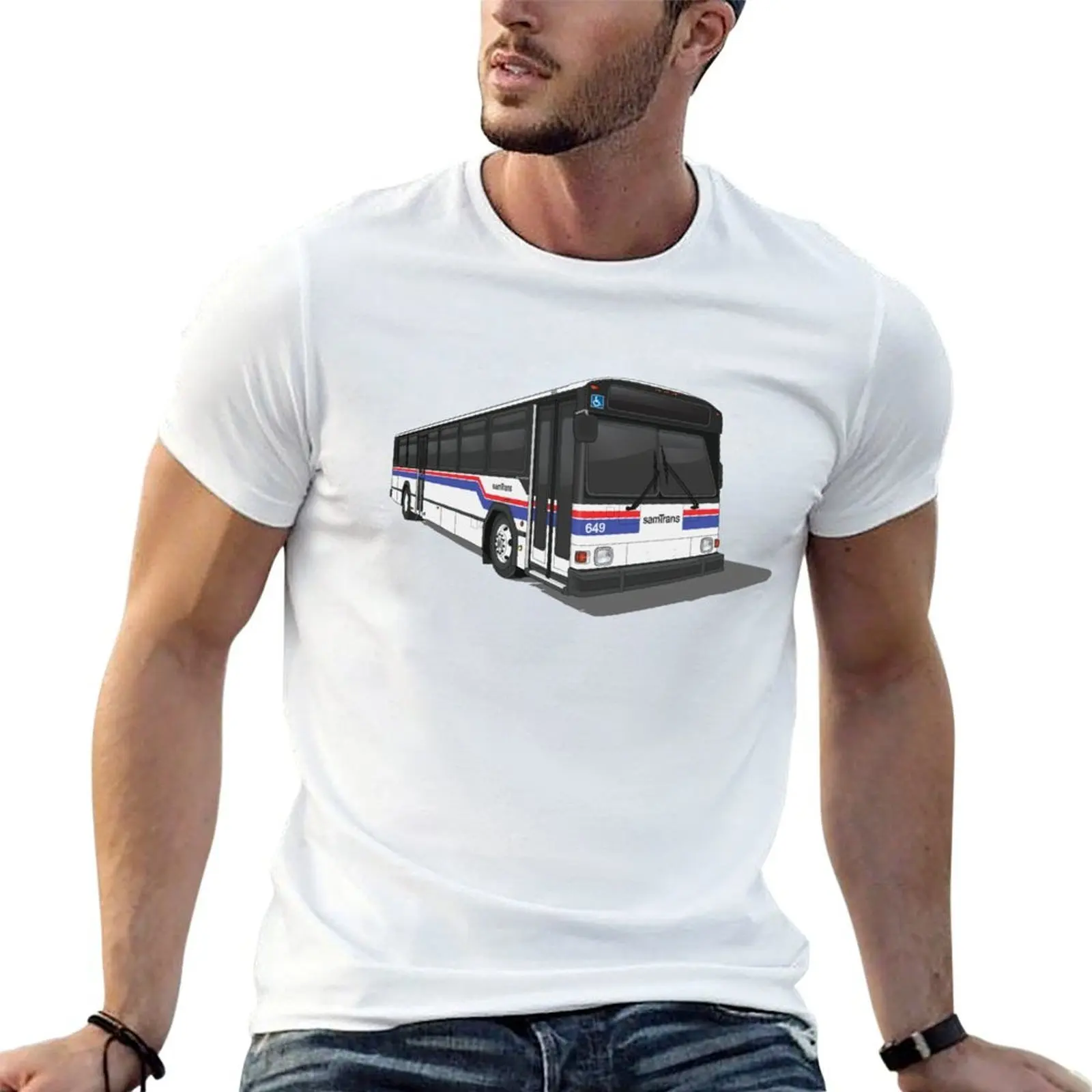 

SamTrans Bus T-Shirt printed t shirts for man t shirt man luxury t shirt man cotton T-shirt
