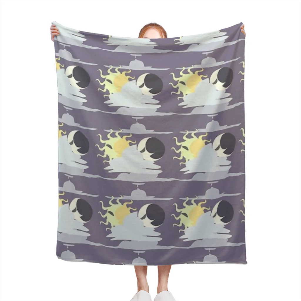 

Fnaf Sun and Moon Storybook Blanket Flange Textile Decor Portable Super Soft Throw Blankets for Home Office Plush Thin Quilt