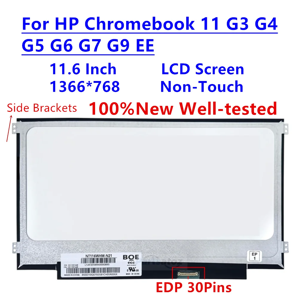 

Новинка для HP Chromebook 11 G3 G4 G5 G6 G7 G9 EE ЖК-дисплей со светодиодной подсветкой для ноутбука без сенсорного экрана, матовый, 30 контактов