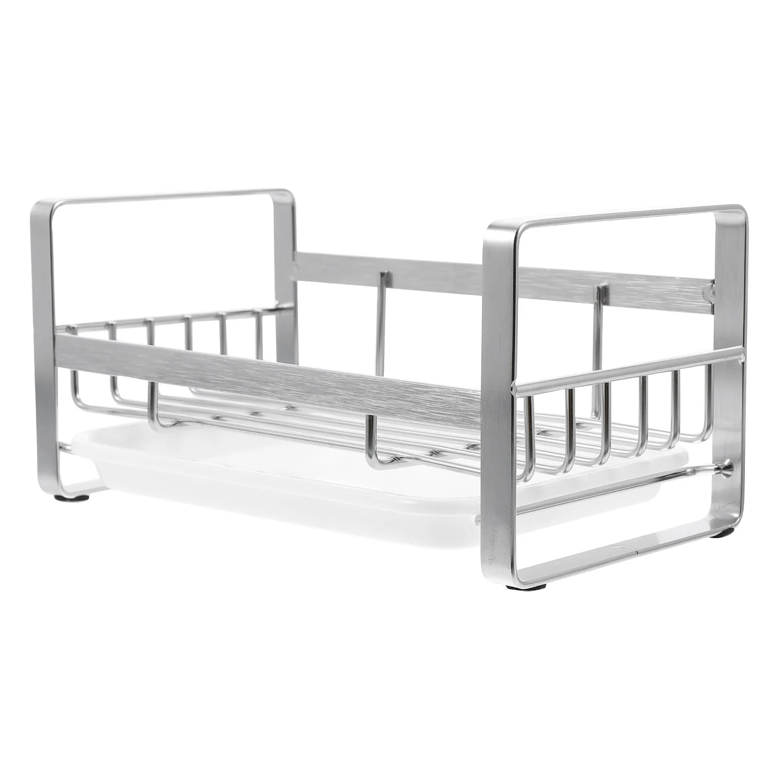 

Sponge Rack Sink Box Stainless Steel Drain Storage Shelf Kitchen Washing Convenient for White Holder
