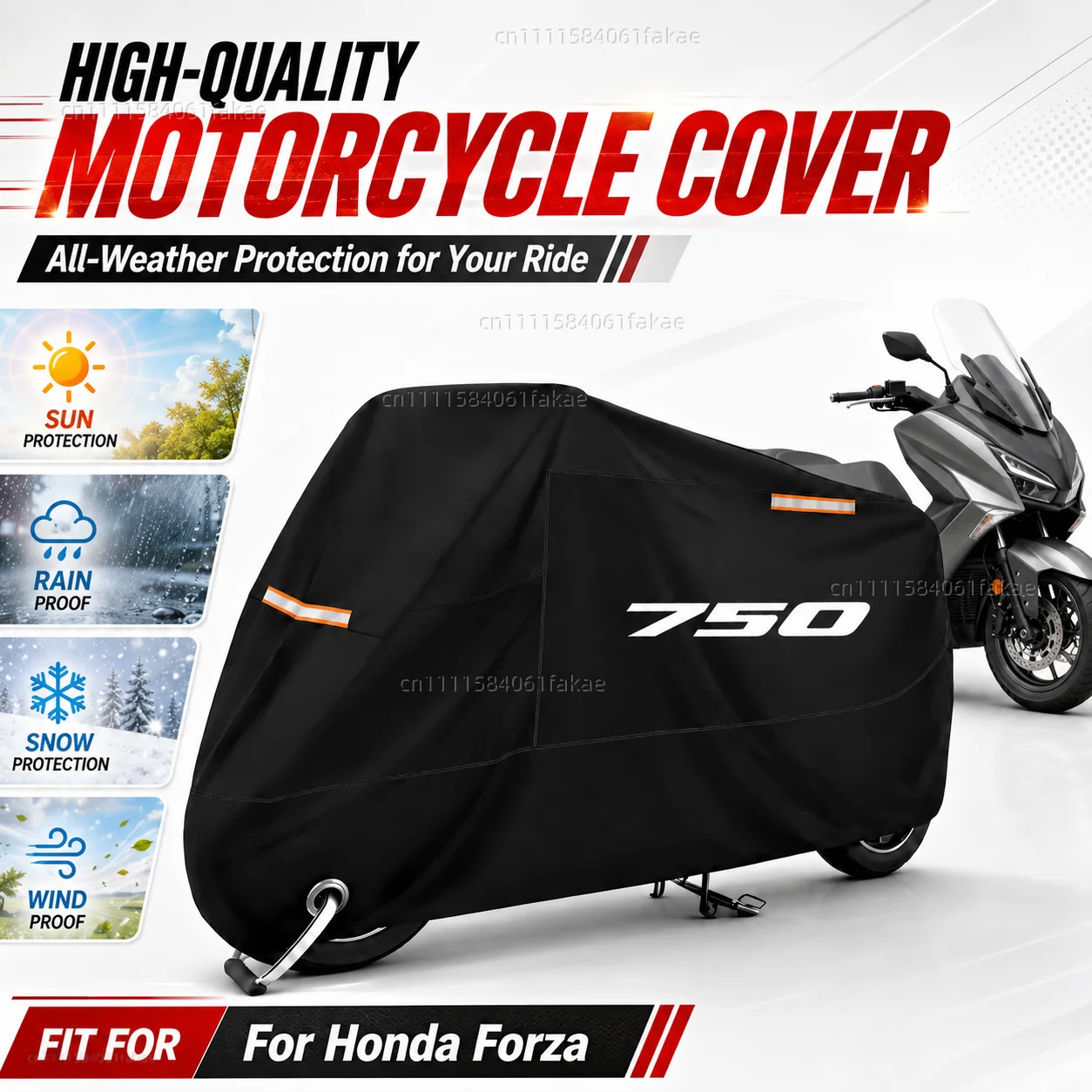 Motorcycle Cover Waterproof Outdoor All Season Dustproof UV Protective Moto Scooter Rain Cover For Honda X-ADV 750 XADV750 Forza