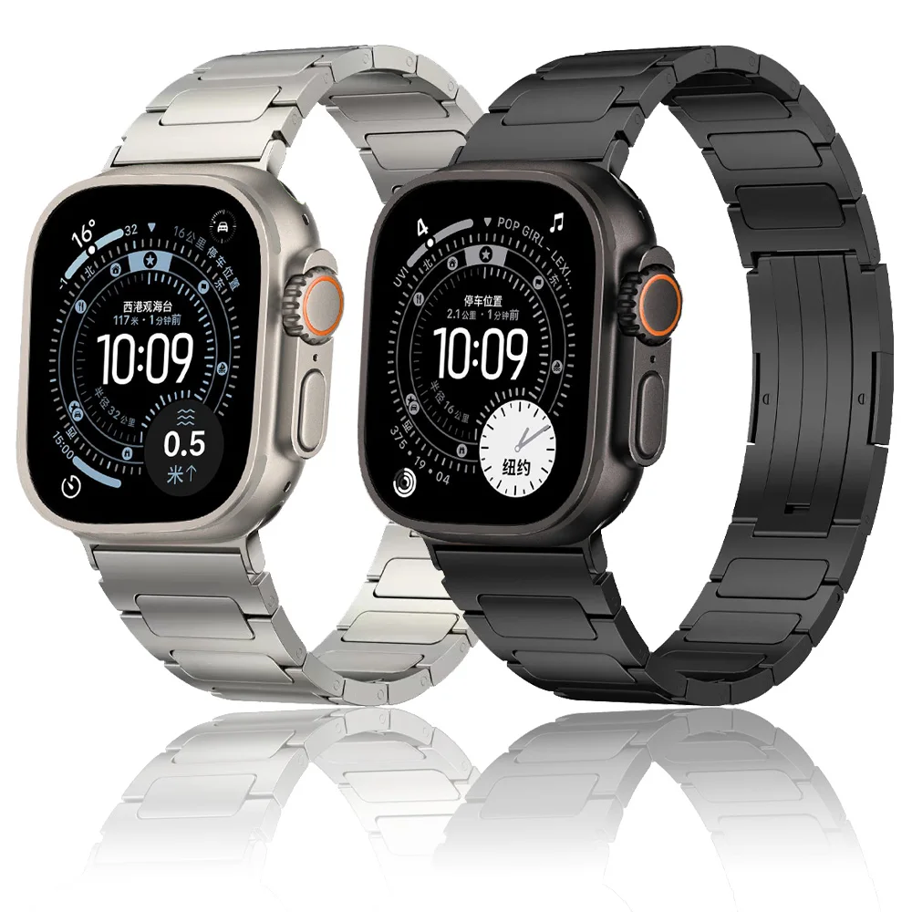 Titanarmband für Apple Watch Ultra 3 2 1 49mm 11 10 46mm 42mm 9 8 7 45mm 41mm Leichtes Armband 6 5 SE2 44mm 40mm