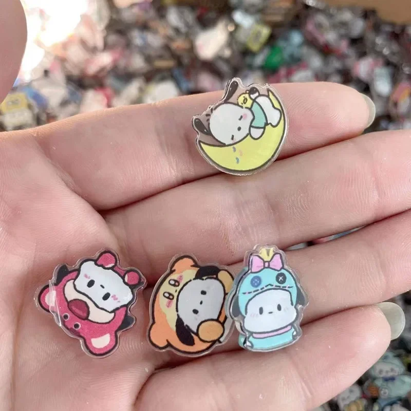 Acrylic Pochacco 4cm Patch Sanrio Handmade DIY Pendant Mobile Phone Chain Accessories Accessories Key Chain Piece Pp Clip Piece