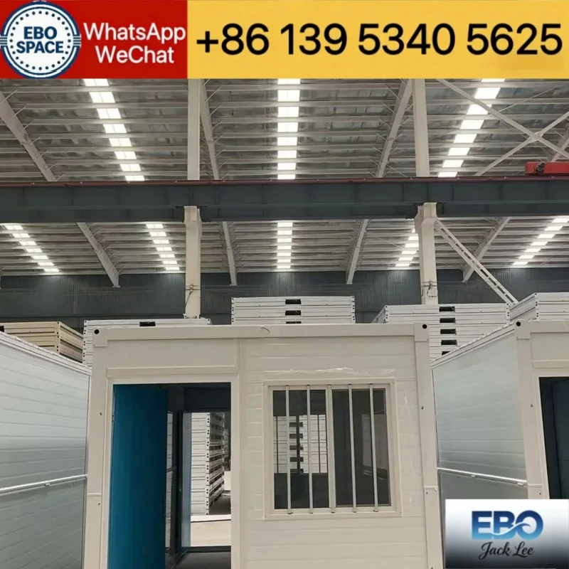Expandable cabin 40ft foldable prefab container house outdoor waterproof durable materials kitchen bathroom installed