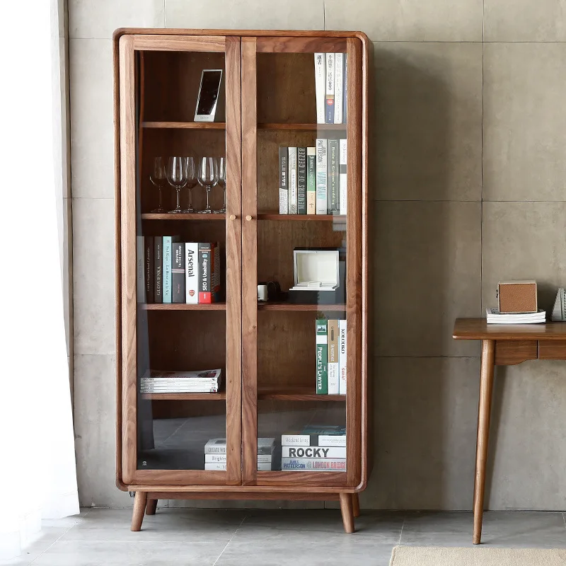 

Customizable Nordic Black Walnut Full Solid Wood Locker
