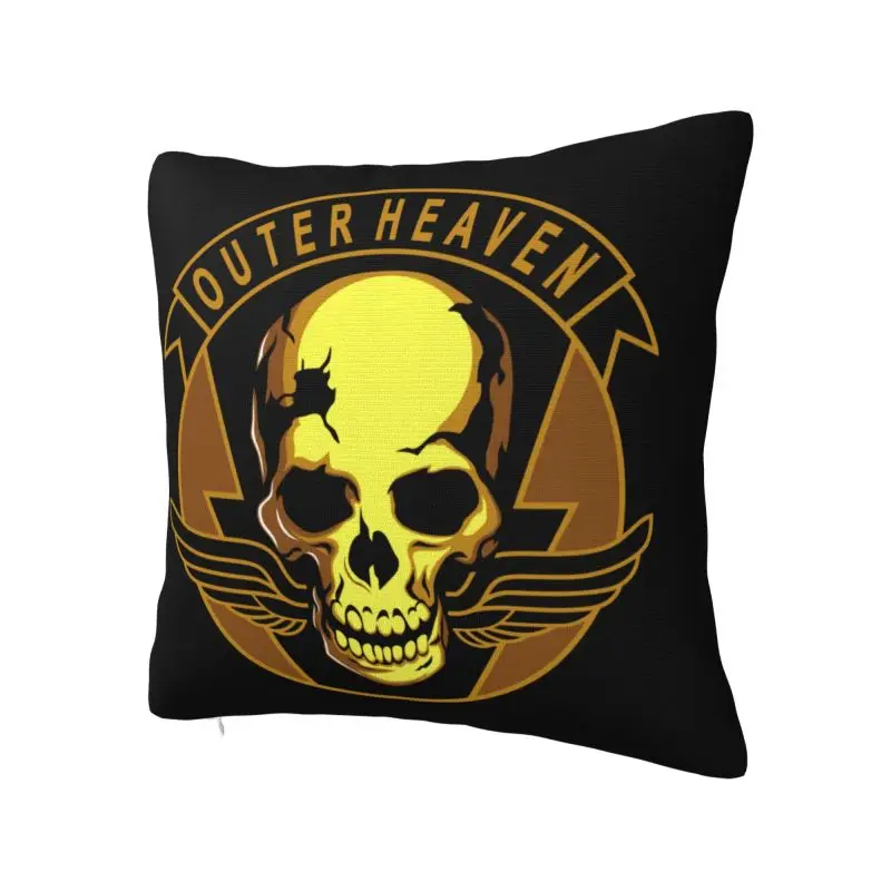 Metal Gear Solid Outer Heaven Throw Pillow Case Sofa Video Game Gift Nordic Cushion Cover Car Pillowcase