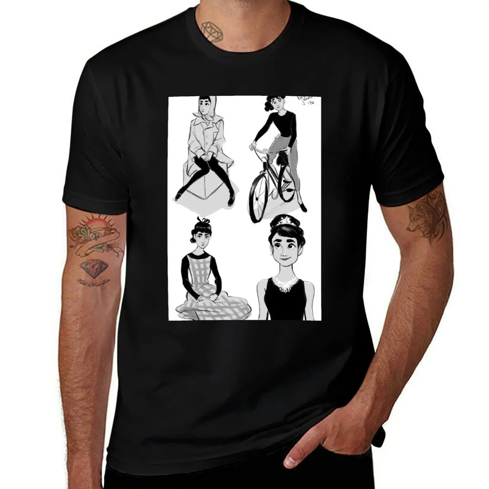 

Audrey Hepburn 2 T-Shirt essential t shirt t shirts for man pack white T-Shirt