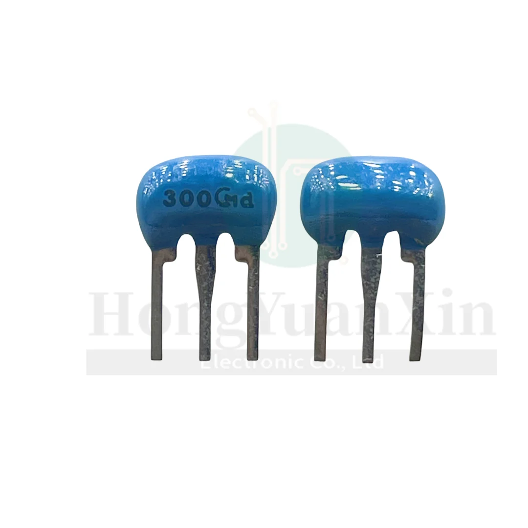 50pcs/ 3M imported Murata ceramic crystal oscillator CSC300 300 3MHZ ceramic oscillator straight inserted 3 feet dark blue