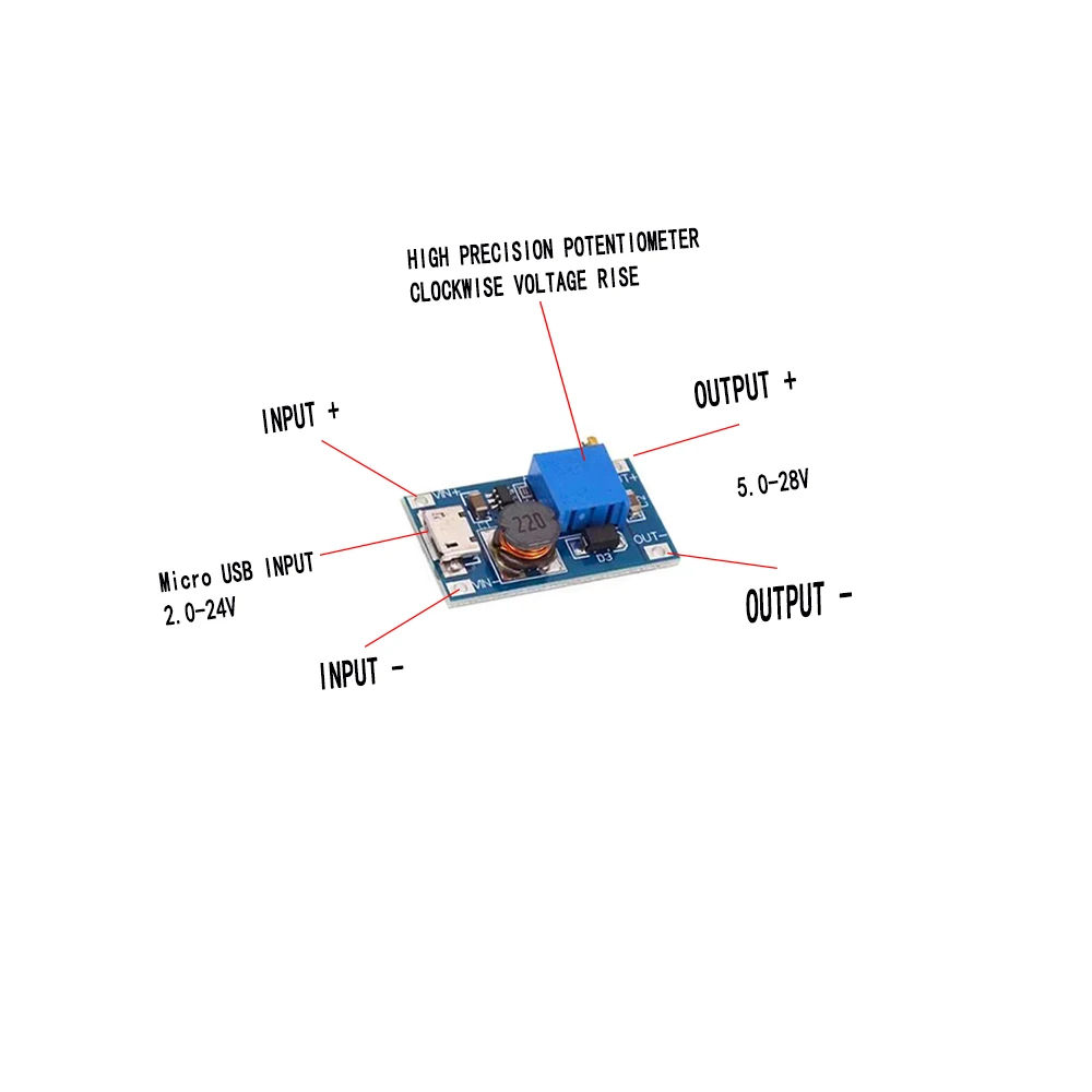 Module Convertisseur élévateur De Tension MT3608 (Boost Converter) - Neuf - Pour Projets électroniques