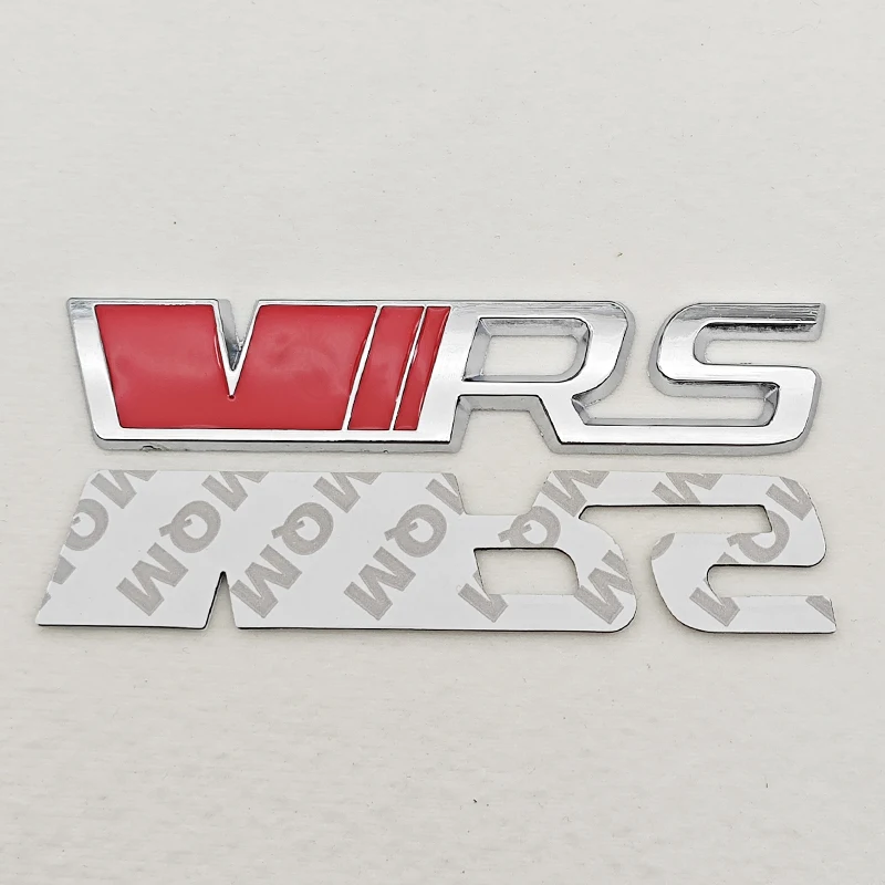 3D Metall Logo VRS Aufkleber Buchstaben Emblem Auto Frontgrill Kotflügel Seite Stamm Abzeichen Für Skoda RS VRS Aufkleber Zubehör