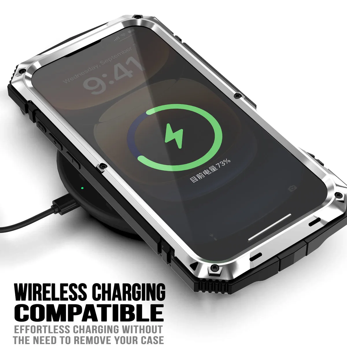 حافظة معدنية من الزجاج المقسى 360 لهاتف آيفون 17 16 برو ماكس 15 برو عدسة حامي الكاميرا وعرة الثقيلة مقاومة للصدمات