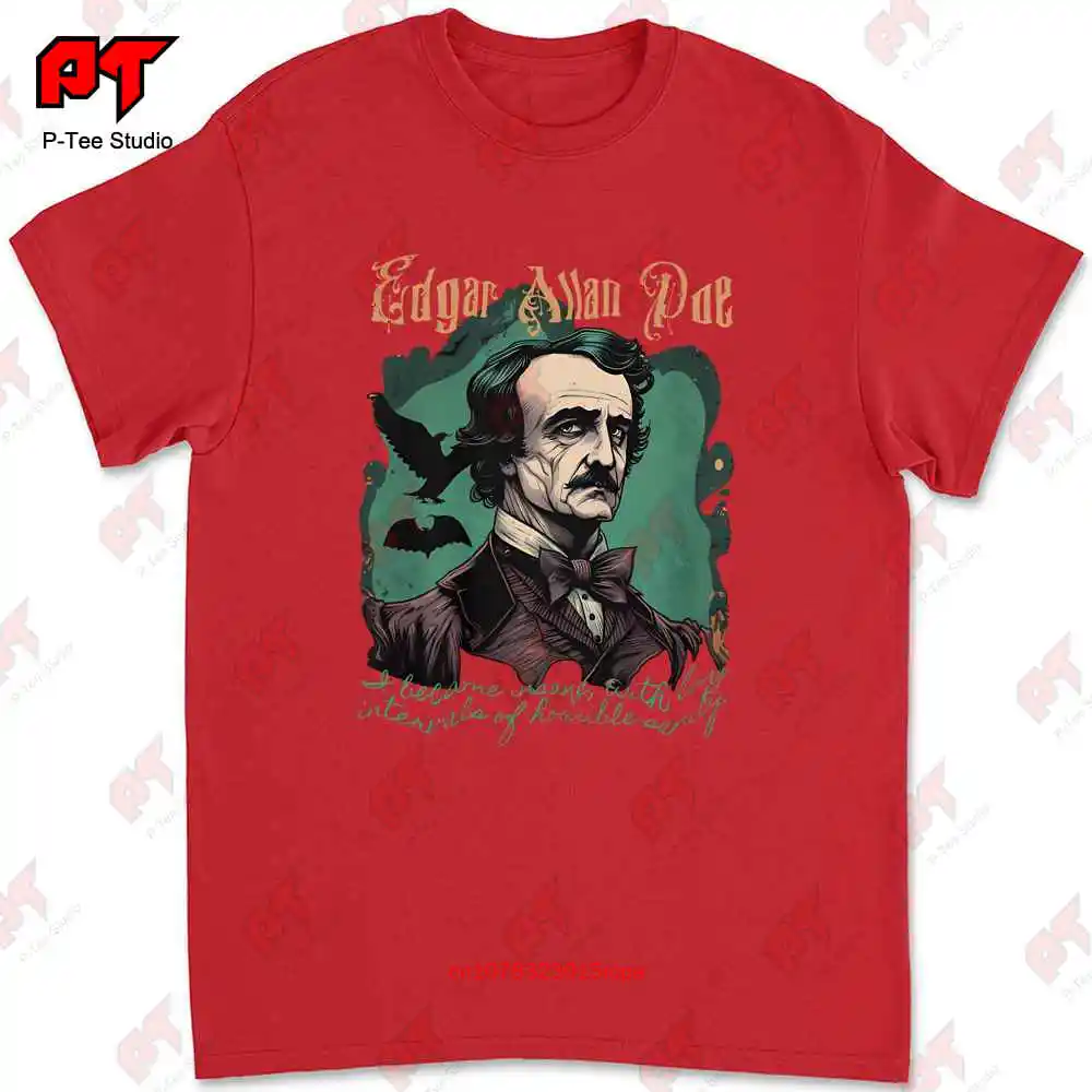 Edgar Allan Poe T Shirt Horror Fans Goth Punk Fashion For MHUP