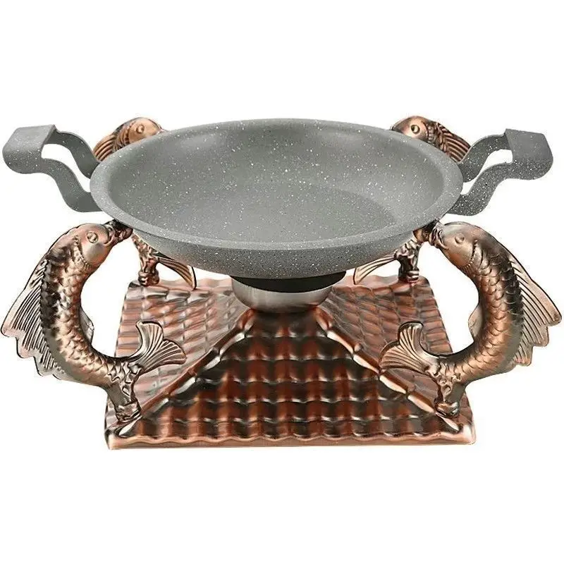 

Commercial high-end stick dry pot seafood dish crayfish fish head soup pot bullfrog meat crab pot tableware solid alcohol stove