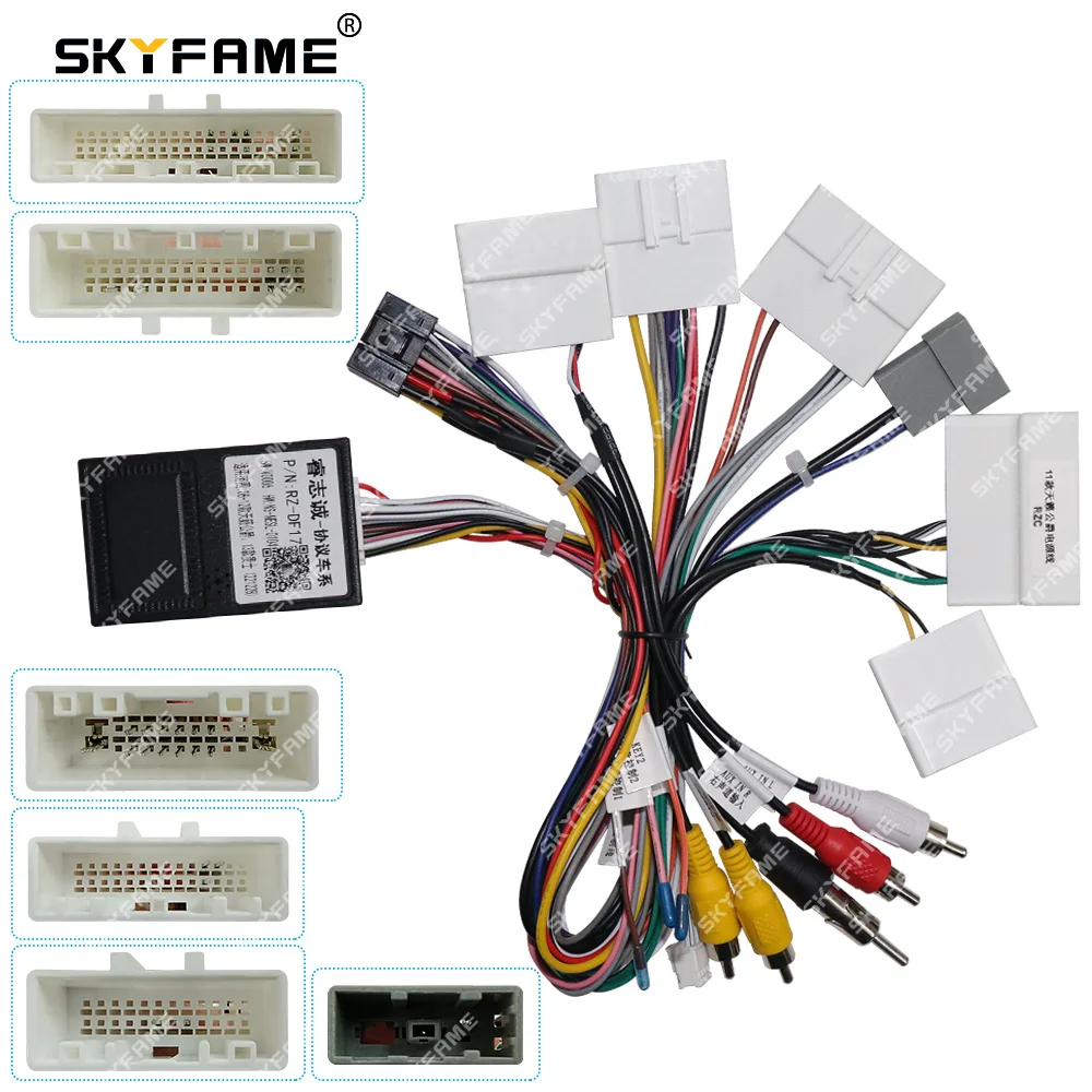 

SKYFAME Car 16pin Wiring Harness Adapter Canbus Box Decoder Android Radio Power Cable For Nissan Teana J32 XV RZ-DF17