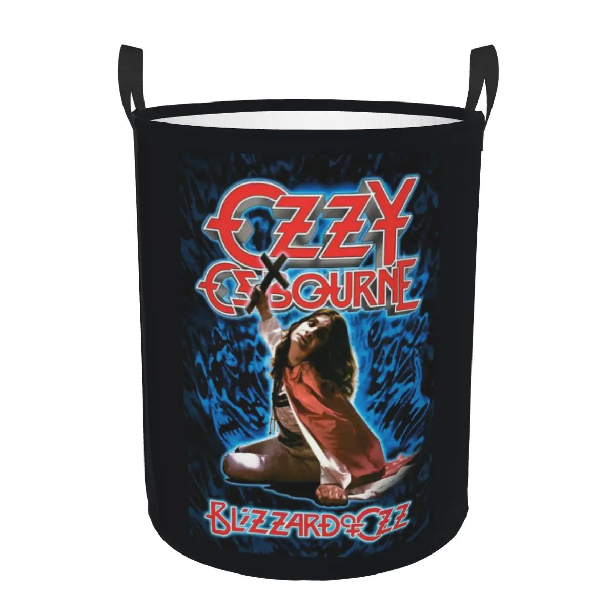 Ozzy Osbourne Prince Of Darkness Laundry Basket Collapsible Heavy Metal Band Rock Clothes Hamper for Nursery Kid Toy Storage Bin