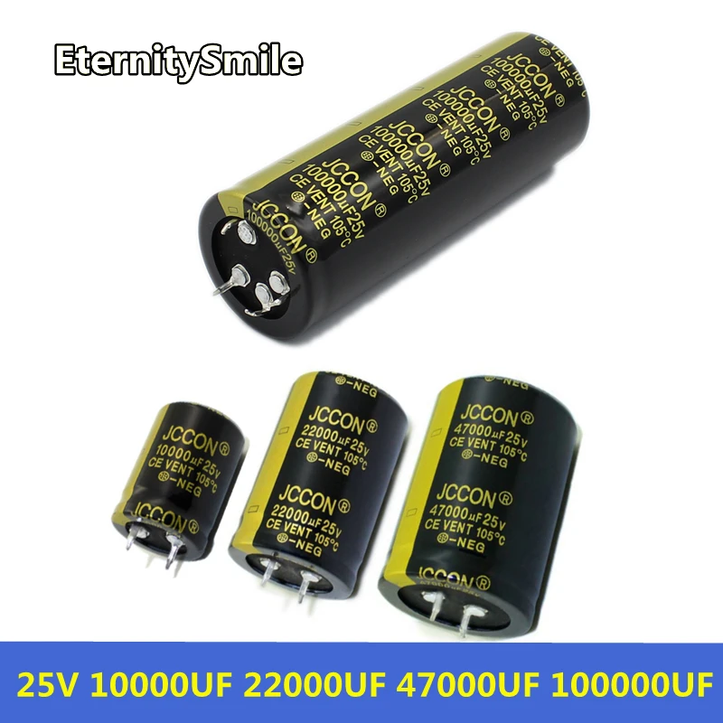 

1/5/10PCS 25V 10000UF 22000UF 47000UF 100000UF For Audio Hifi Amplifier High Frequency Low ESR Speaker Electrolytic Capacitor