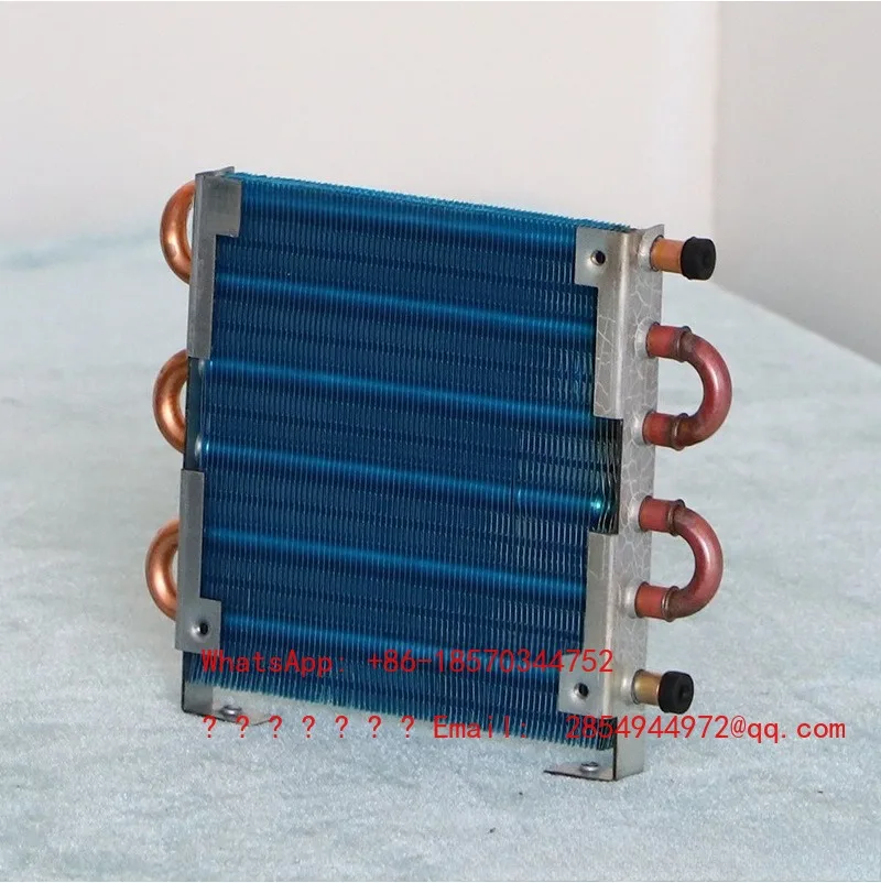 CP1x6x120 Mini Copper Tube Fin Heat Exchanger Air Cooled Condenser Evaporator Small Cooling Radiator