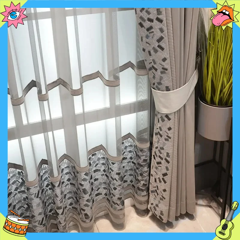 Simple and Elegant Blackout Curtains Bunib Modern High-end Luxury Velvet Curtains for Living Room Bedroom Private Customization