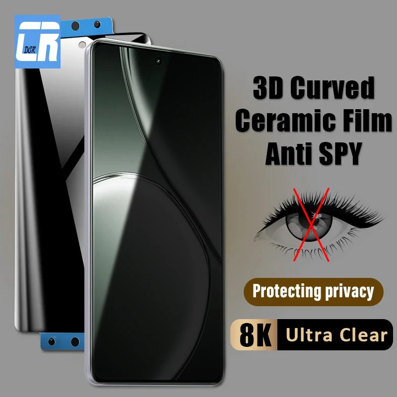 

Full Curved Anti Spy Ceramic Film for Realme GT Neo 6 SE GT 6T GT5 Pro Screen Protector for Realme 12 11 10 Pro Plus no glass