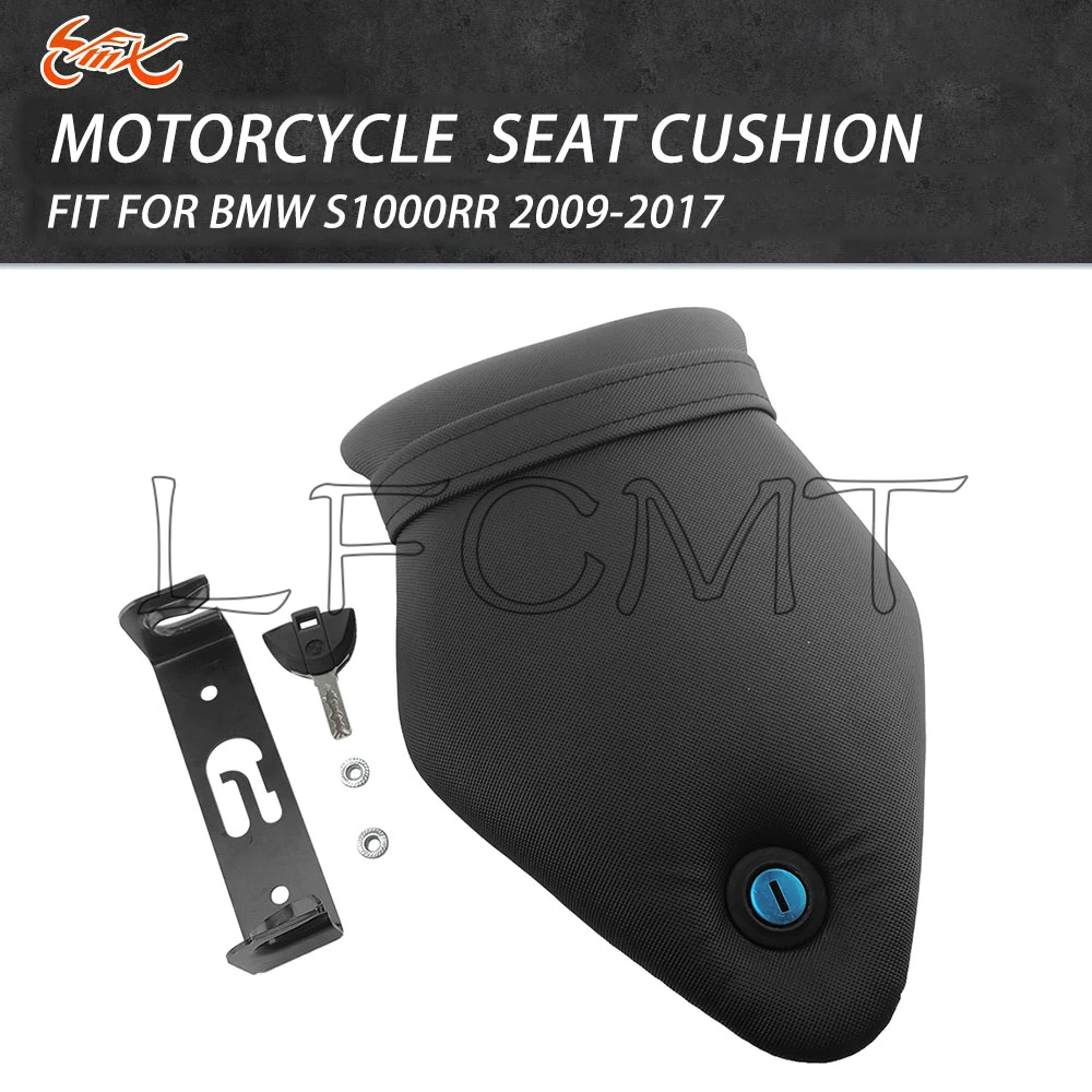 

Motorcycle Leather Rear Passenger Seat Cushion Black Pillion Fit for BMW S1000RR K46 2009-2017 2016 2015 2014 2013 2012