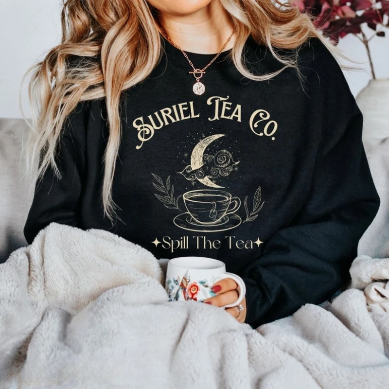 

Толстовка Suriel Tea Co, свитер Acotar, рубашка Velaris, Merch SJM, придворное шипы и розы, подарок для любителя книг