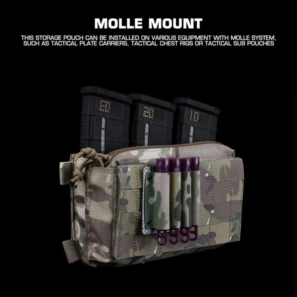 Outdoor Sport Sport Vest Chest Hanging Molle Bag Glow Stick Storage Pouch Bag Fluorescence Light Sticks Holder Carrier for