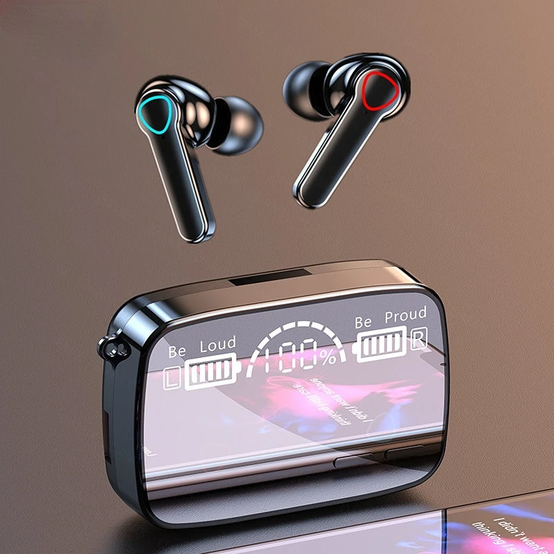 M19 Bluetooth Earphone Wireless Headphones TWS with Mic BT5.1  Waterproof Headsets HiFi Stereo Sport Gaming Earbuds Low Latency