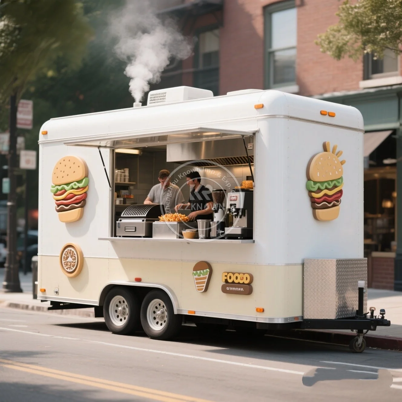 

2025 New Food Trucks Felectric Road Camper Mobile Hamburger Kitchen Truck Travel Trailer for Sale Support Custom Size Food Car
