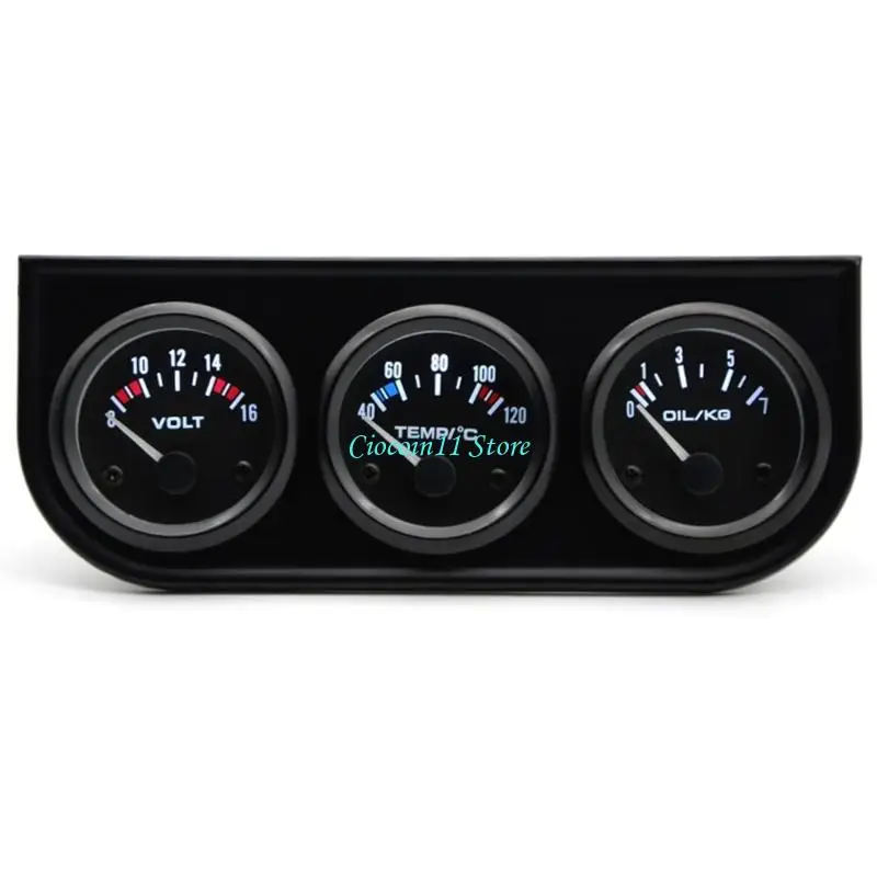 

Y1UB Automotive Triple Meter Featuring Water Temperature Oil Pressure Display LED Backlight for Enhancing Night Driving