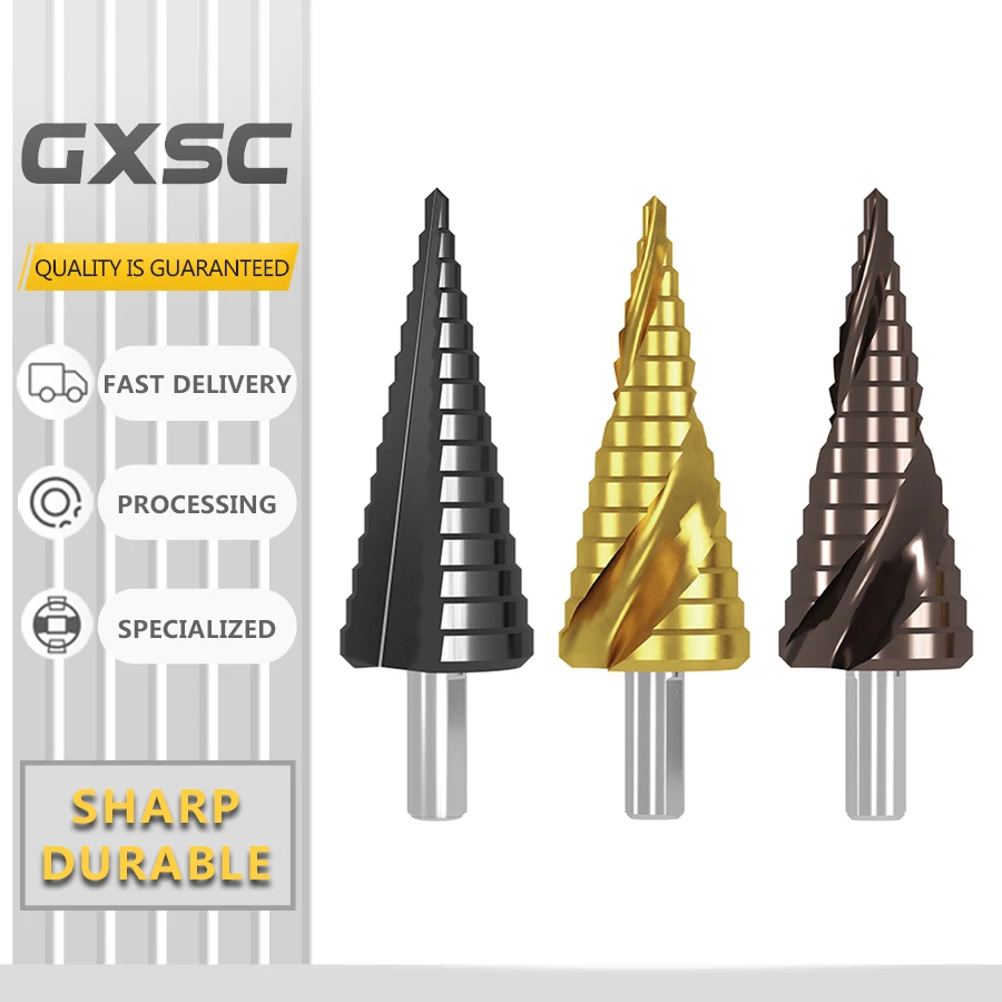 Pagoda drill bit Cobalt-containing universal multi-function stainless steel special artifact Metal step reaming drillhole opener