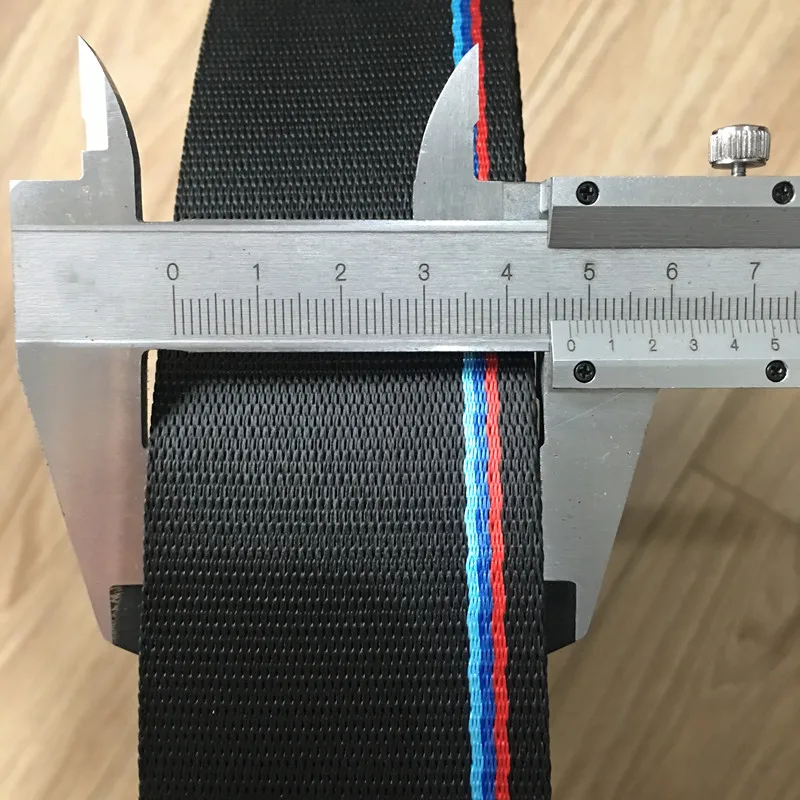 Seat Belt Accessories Car Safety Belts Width 48mm Racing Seatbelt Blue Red stripe Polyester Webbing 3.5/7/10/15/20/25/30 Meter