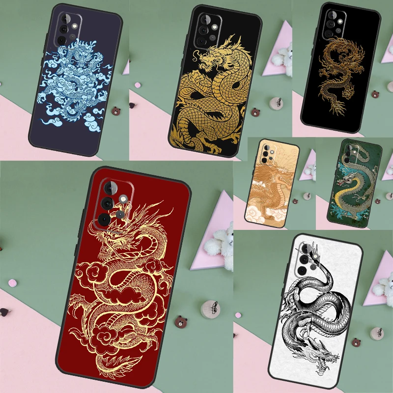 Chinese Dragon Case For Samsung Galaxy A55 A15 A35 A56 A06 A16 A26 A36 A32 A52 A13 A33 A53 A14 A34 A54 A17