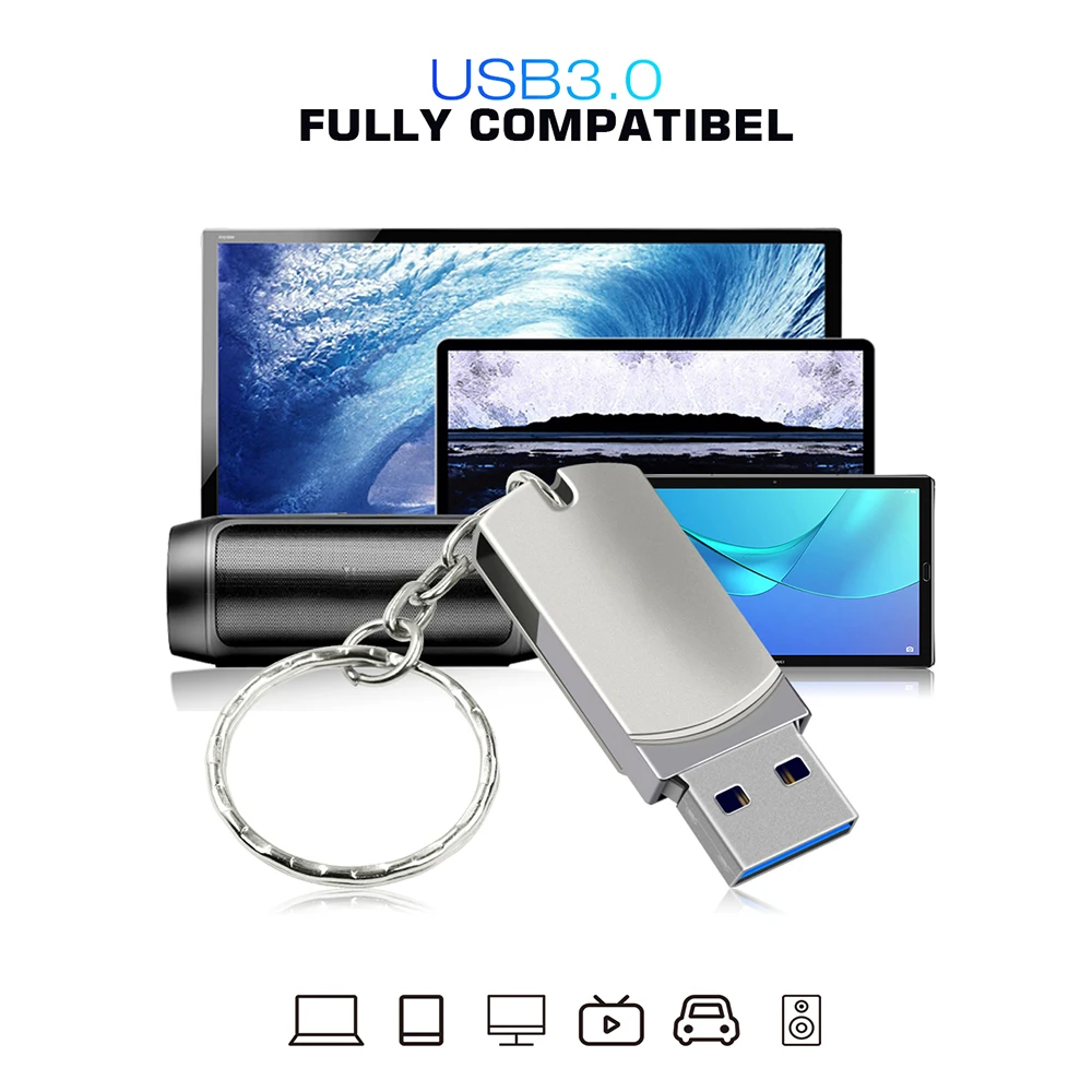 Metal Pendrive 8TB 4TB High Speed Transfer Memoria USB 3.0 Pen Drive 512GB Cle USB Flash Drive Portable SSD USB Memory Stick 2TB