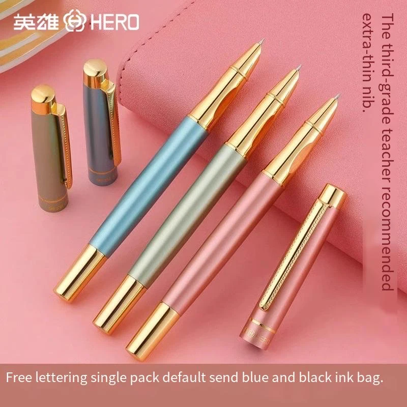 

Hero 3803 Fountain Pen Gift Set - Premium Metal Business Pen for Adults, Smooth Writing, Elegant Teacher Gift, Boxed Present