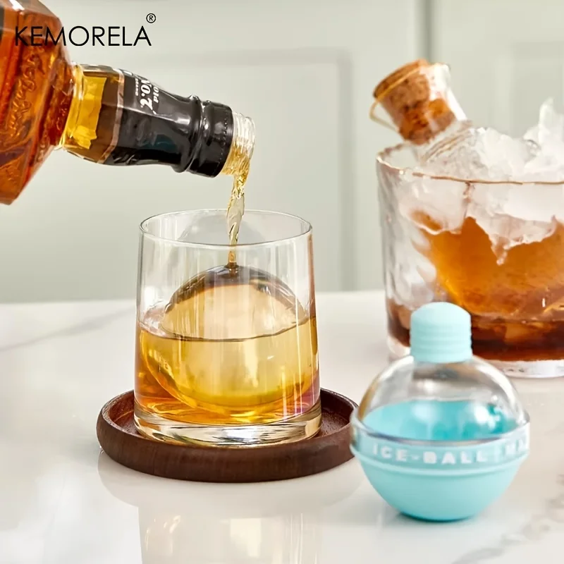 1PCS Ice Cube Mold Round Ice Hockey Premium Silicone Ice Sphere Molds Seamless 2.5in Ice Balls Kitchen Must-Have for Chilled