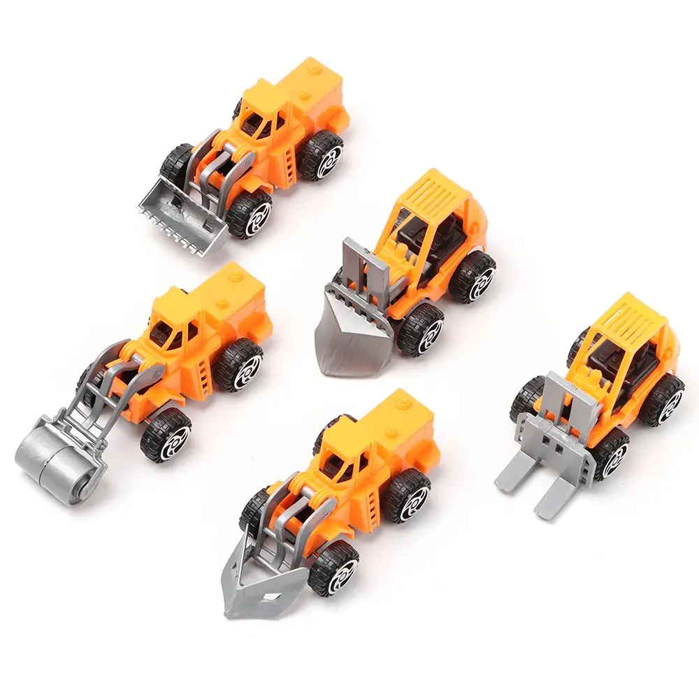 Home Decor Mini Car Excavator Pull Back Car Engineering Vehicle Car Model Forklift Toy