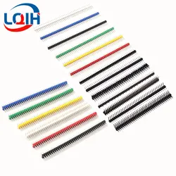 10CS Pitch 2.54mm 1x40 2x40 Pin Single Double Row Right Angle Straight SMT SMD Round Male Header Connector