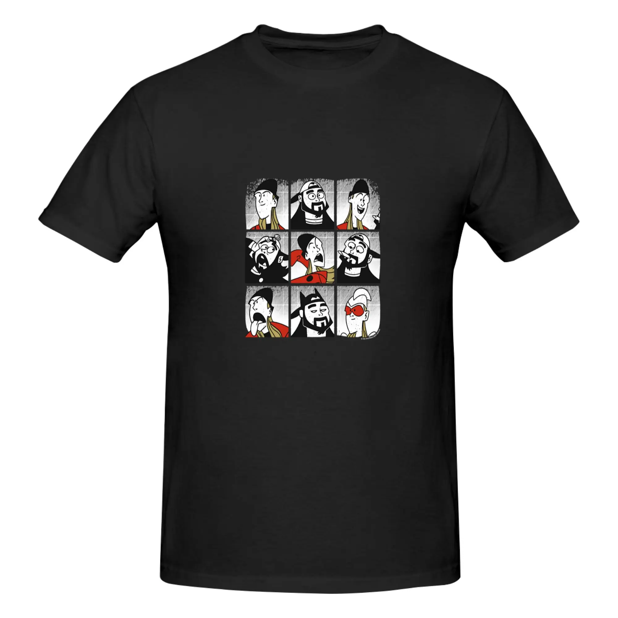 Funny Clerks III Jay and Silent Bob Character Profile Box Up Essential Men's Printed T-Shirt Unisex T shirtSimple