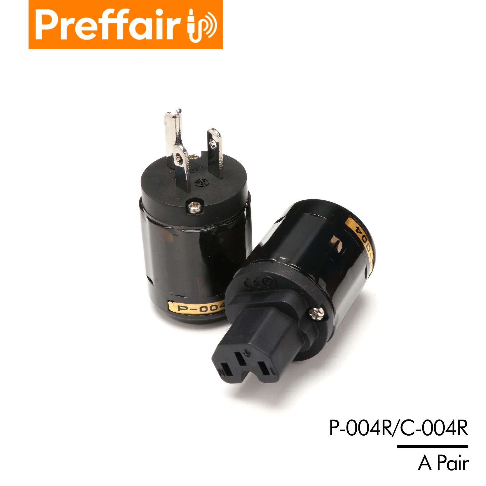 Preffair HiFi Rhodium Plated US/EU Power Plug IEC Connector Audio AMP CD Player AC Power Cord Connector Adapter for Speaker view 3