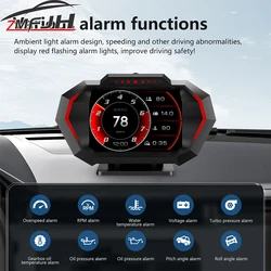 P24 Car OBD Head Up Display GPS Smart Digital Speed Meter Tachometer Water Temp Voltage Mileage On Board Computer Dashboard