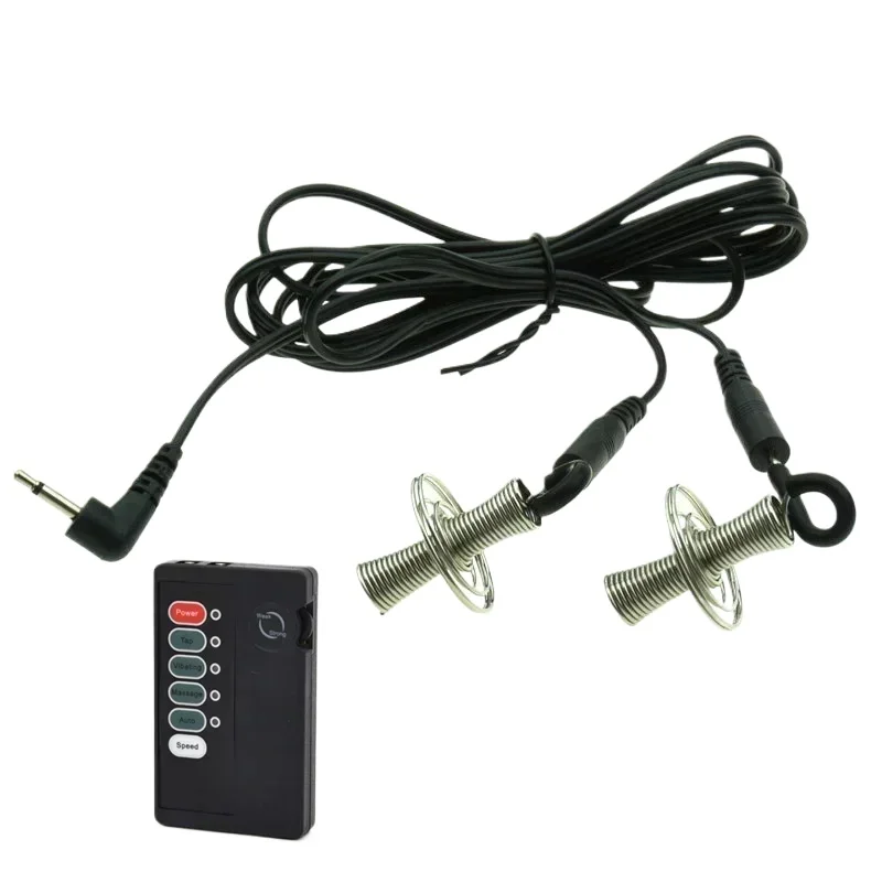 BDSM Fetish Female Masturbation Electric Shock Nipple Clamps Clitoris Flirting Toy Body Massage Labia Clips Sex Toys For Couples