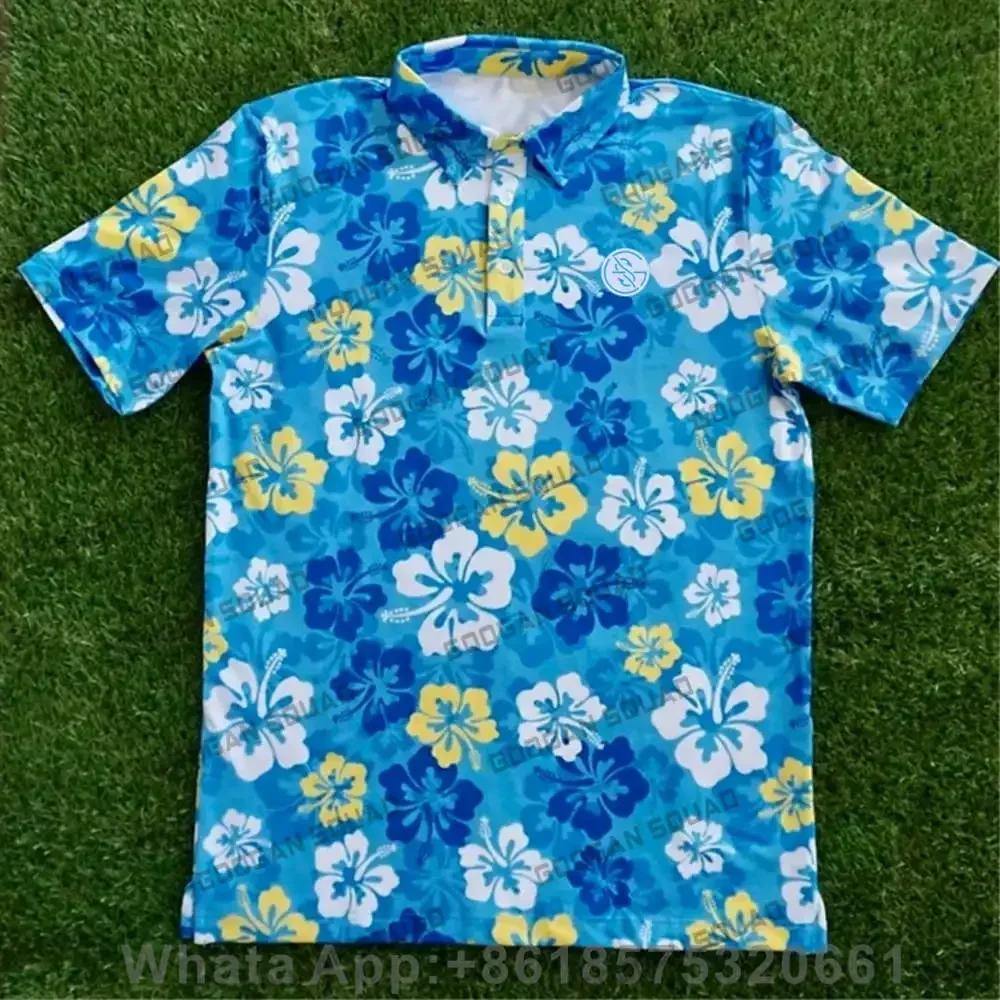 Summer Casual T-shirts Mens Short Sleeve Golf Polo Shirts Button Down Work Shirts Quick Dry Tee Sports Fishing Clothing