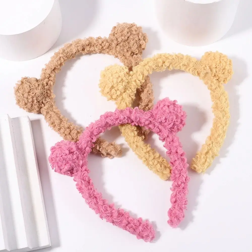 Fashion Girls Cute Bear Ears Plush Hair Hoops for Girls Kids Lovely Hairbands Headband Children Winter Fashion Hair Accessories